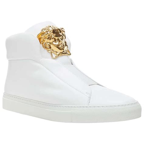 versace leather athletic high top moulded medusa